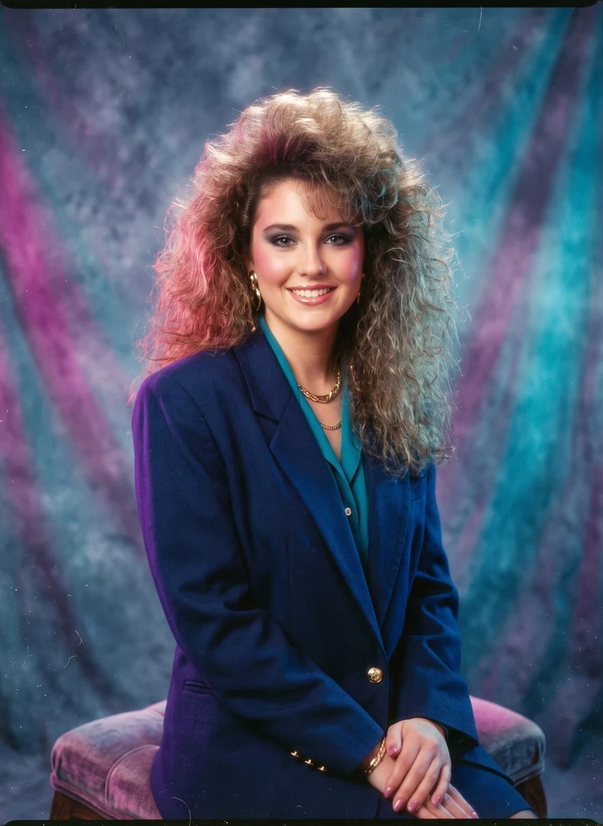 Example of the 80s Throwback AI photoshoot pack