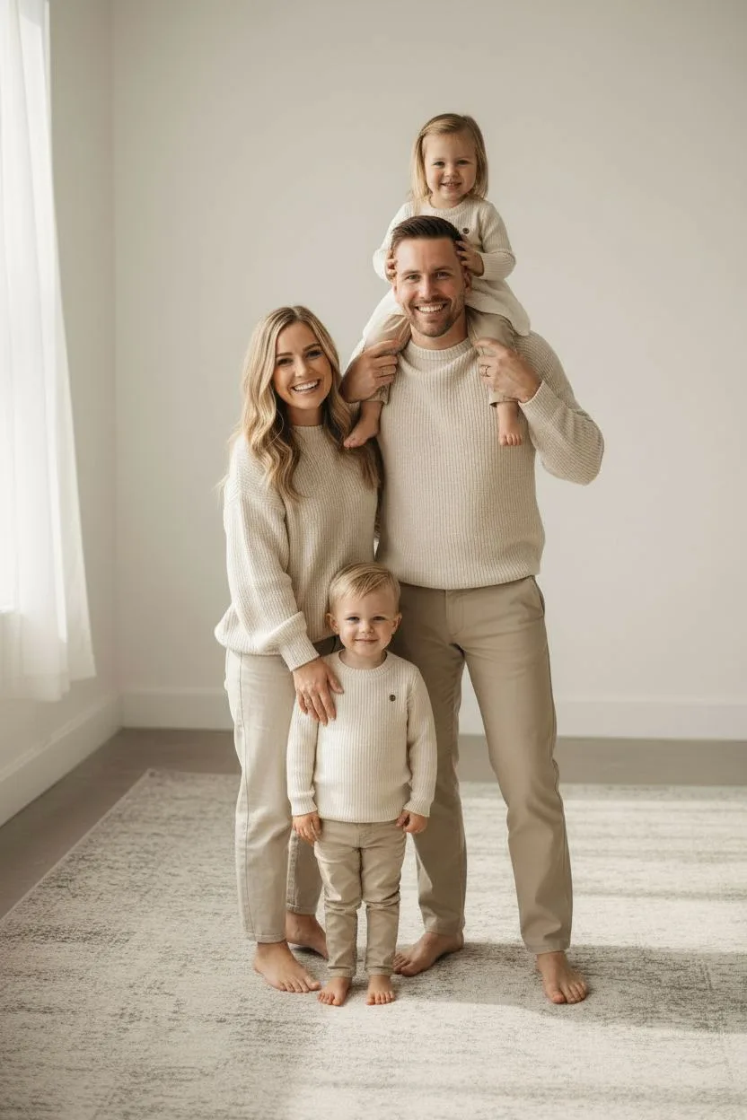 Example of the Family Portraits AI photoshoot pack