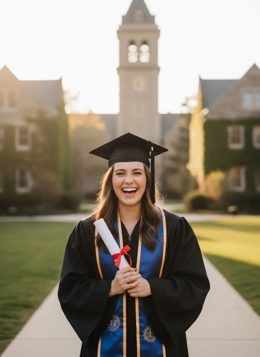 Example of the Graduation AI photoshoot pack