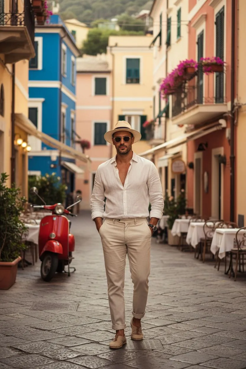 Example of the Italian Town Summer AI photoshoot pack