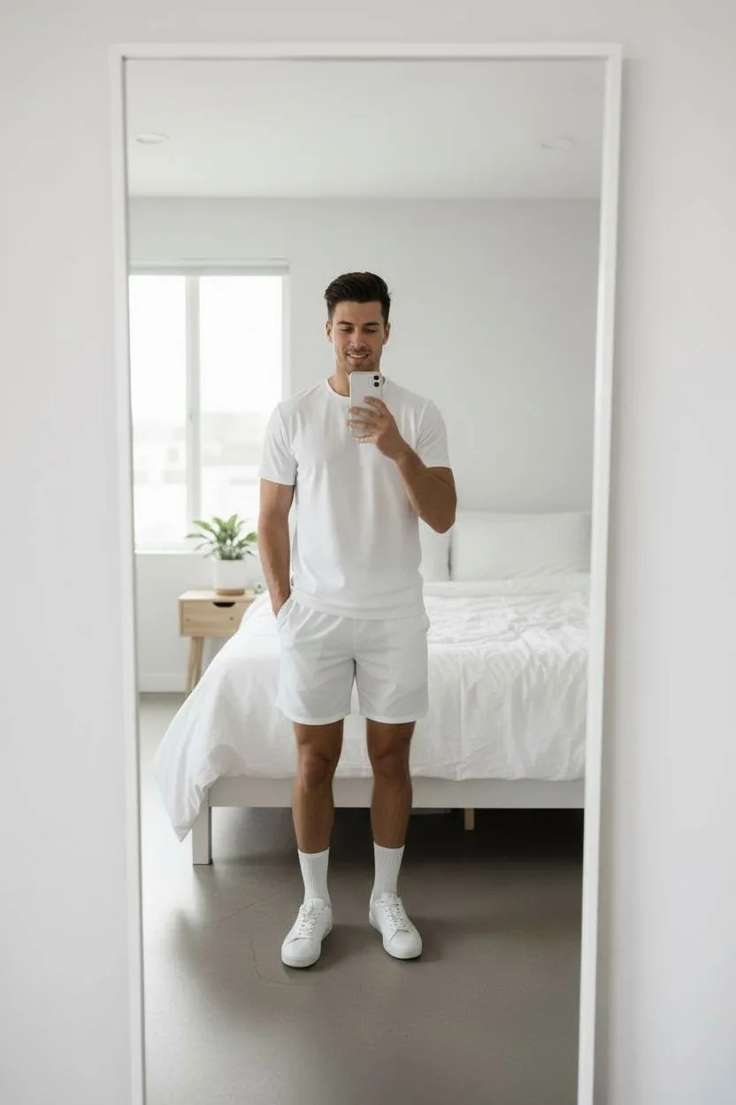 Example of the Mirror Selfie AI photoshoot pack