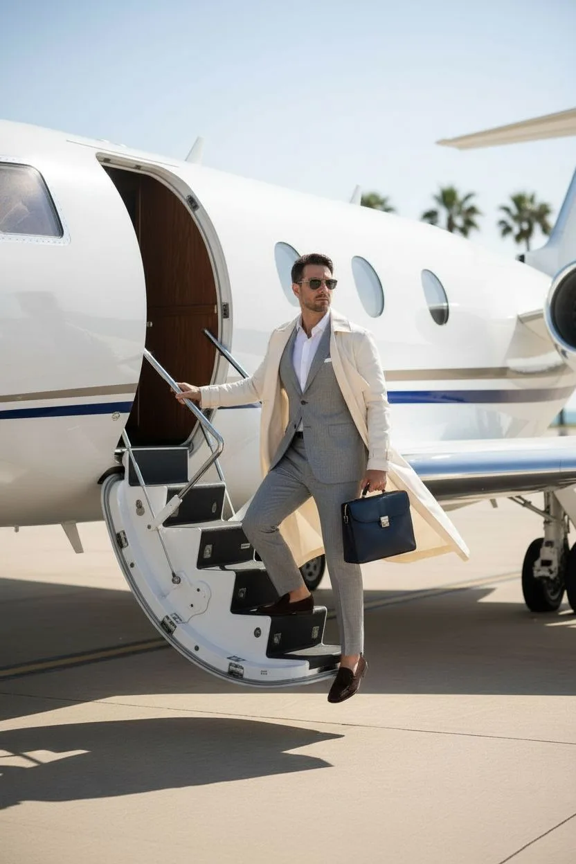 Example of the Private Jet AI photoshoot pack