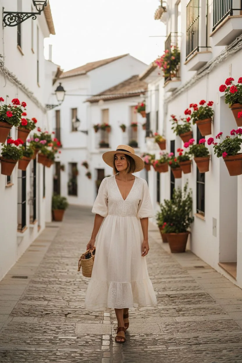 Example of the Spanish Town Summer AI photoshoot pack