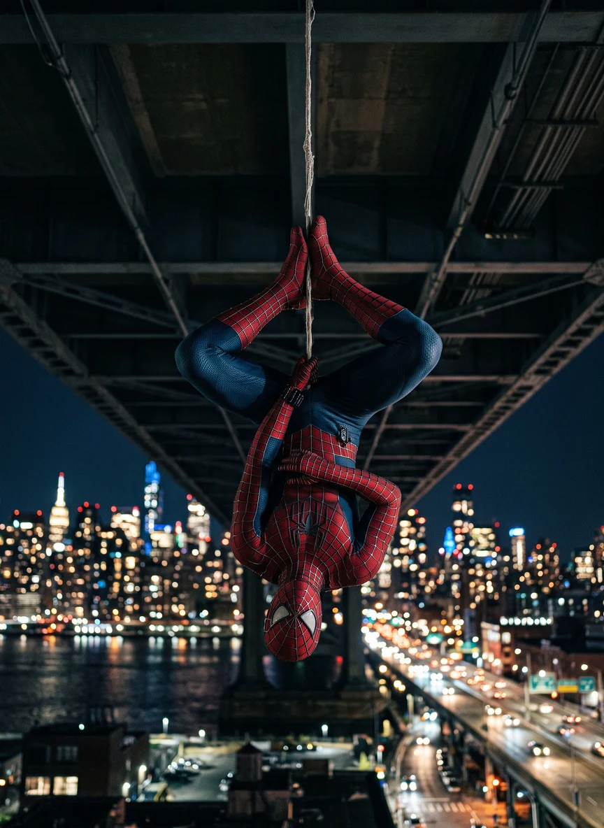 Example of the Spider Superhero AI photoshoot pack