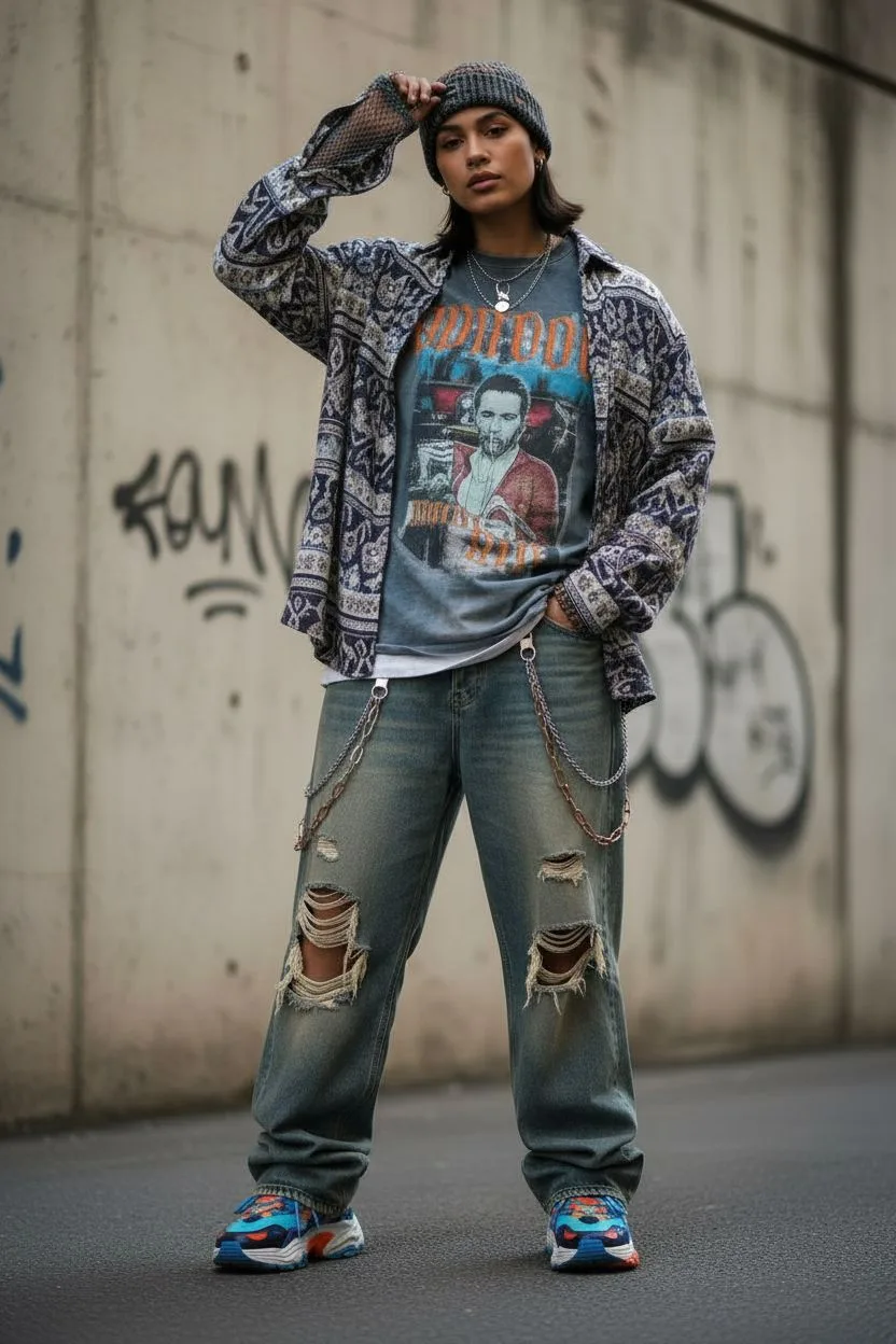Example of the Streetwear Fit Check AI photoshoot pack