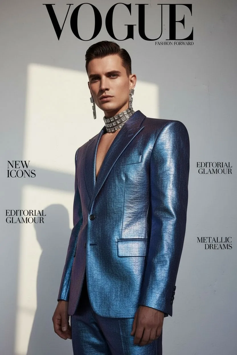 Example of the Vogue Cover AI photoshoot pack